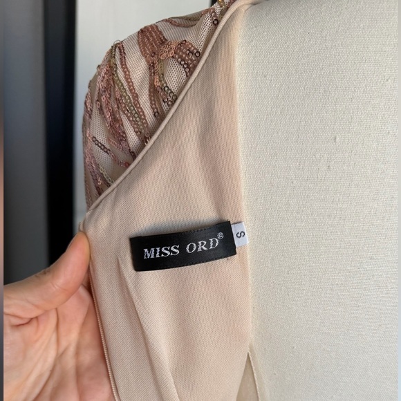 Miss Ord Formal Sequin Maxi Mermaid Prom Dress Bodycon Long Sheer Gown Size S - Picture 9 of 12